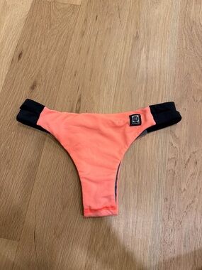 Jolyn Clothing Coral and Black Bikini Bottom